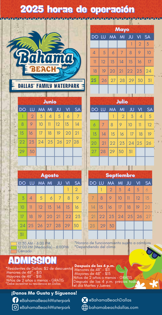 BB Schedule 2025 - Spanish